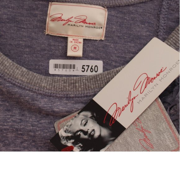 NWT Marilyn Monroe Cropped Knit Top Lavender with Textured Embellishment Medium - Picture 5 of 5